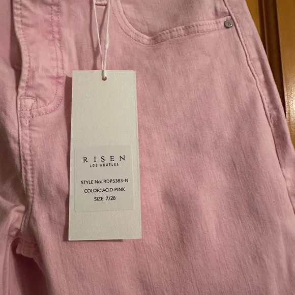 NWT RISEN Emilia High Waist Acid Wash Wide Leg Jean - Picture 3 of 6